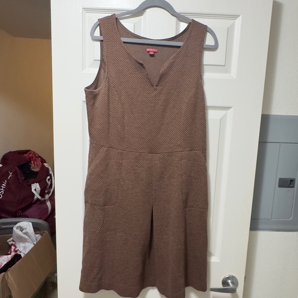 Merona Brown Textured Mini Dress